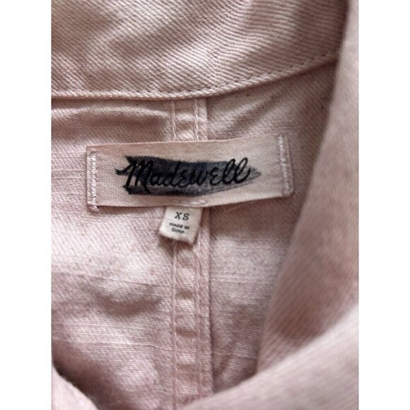 Madewell x MN Dye Studio Denim Chore Coat Jean Jacket Shaded Pink XS NO906 - Picture 7 of 12